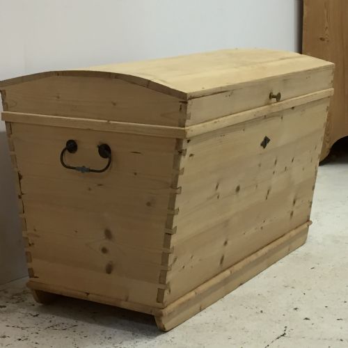 fig 1. 19TH CENTURY OLD DOME TOP LINEN CHEST
