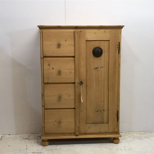 Large 19th Century Farmhouse Larder Cupboard
