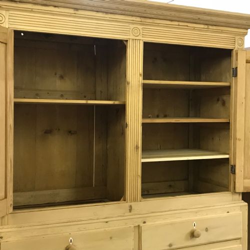 fig 2. Very Large 19th Century Pine Linen Press