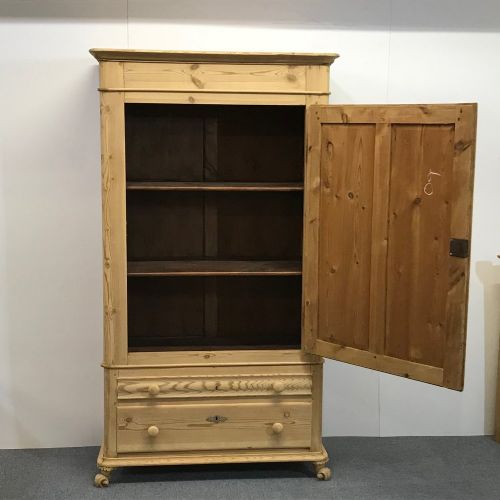 fig 1. 19th Century Danish Pine Linen Cupboard