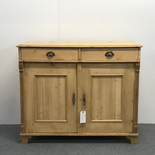 Large Antique Pine Kitchen Cupboard