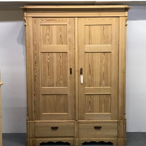 Very Large Old Pine Double Wardrobe (Dismantles)