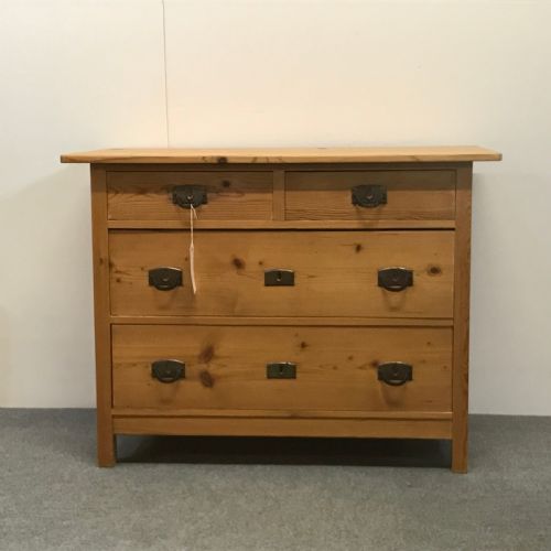 Small Polished Pine Chest of Drawers C.1920