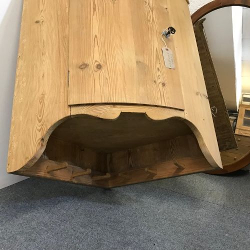 fig 1. Danish Bow Front Wall Hanging Corner Cupboard c.1850