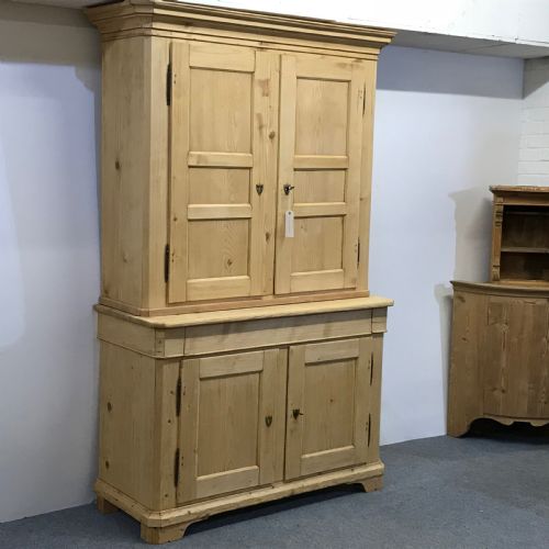 fig 1. Stunning 19th Century Large French Pine Housekeepers Cupboard