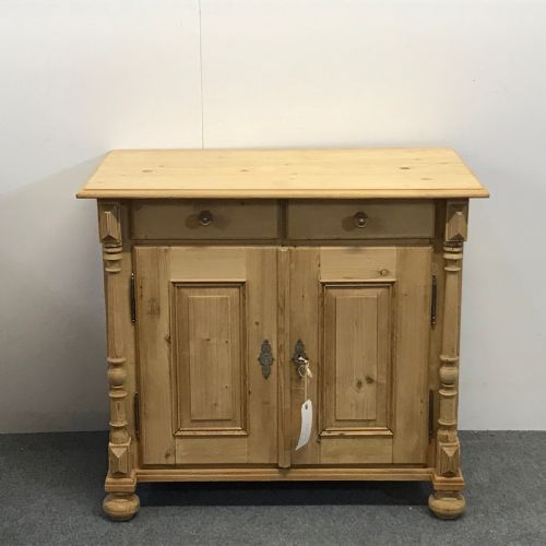 Small Old Pine Bedside Cupboard