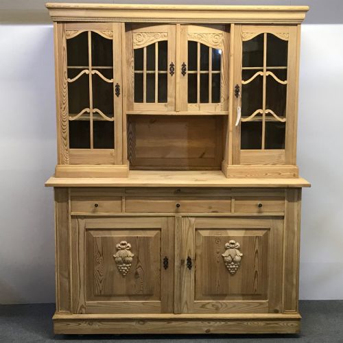 Large Antique Pine  Display Dresser