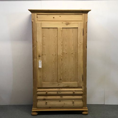Tall & Slender Antique Pine Danish Linen Cupboard