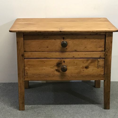 Small Old English Pine Monastery Side Table