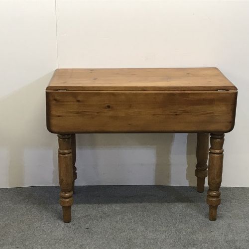fig 1. OLD ENGLISH PINE DROP LEAF SIDE TABLE