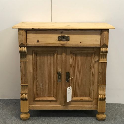 Charming Antique Pine Bedside Cupboard