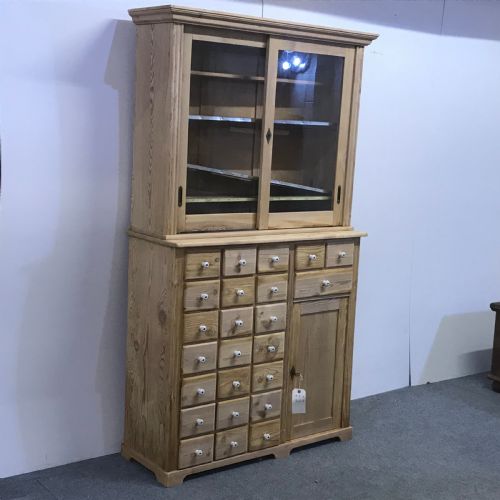 fig 1. Antique Pine Apothecary Cabinet