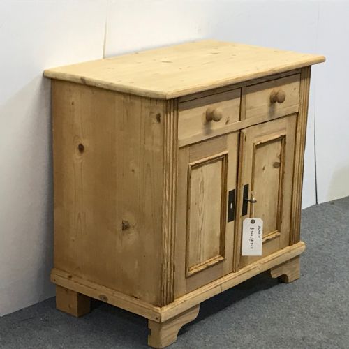 fig 1. Small Antique Pine Bedside Cupboard