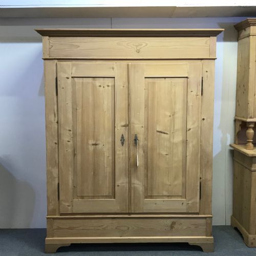 A Deep Double Antique Pine Wardrobe (Dismantles)