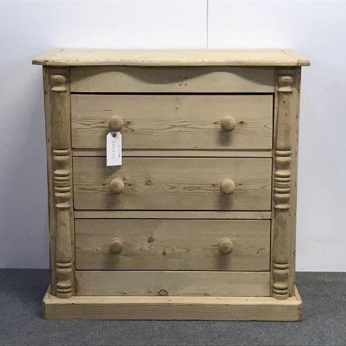 Old Scottish Serpentine Top Chest of Drawers