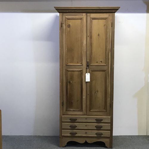 Edwardian Pine and Satinwood Tallboy