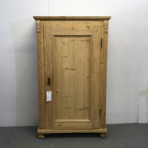 Slim Antique Pine Linen Cupboard C.1910