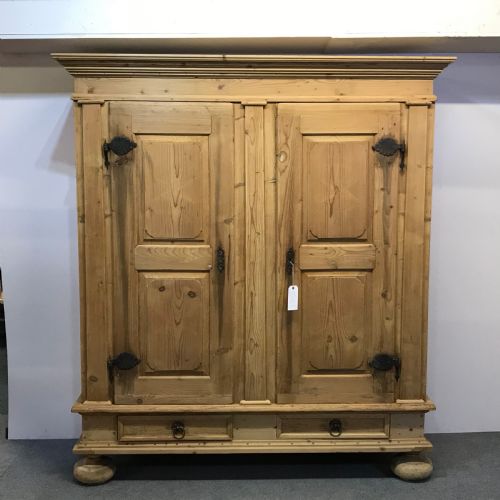 A Very Grand Old Pine German Wardrobe (Dismantles)