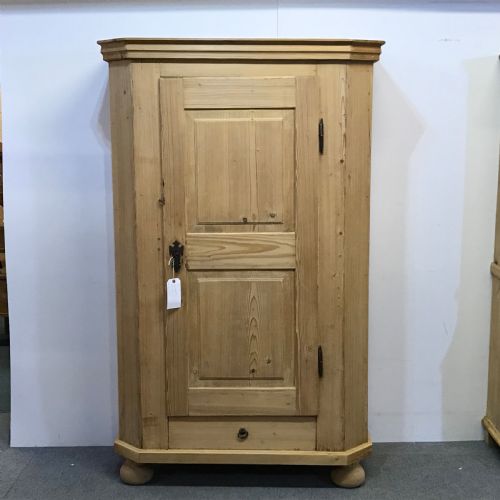 Small Old Pine Armoire  / Linen Cupboard