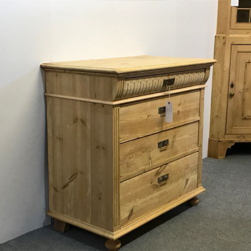 fig 1. ANTIQUE DANISH PINE CHEST OF DRAWERS