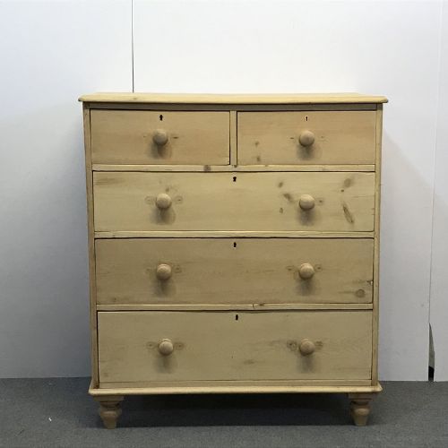 Large Old English Pine Chest of Drawers