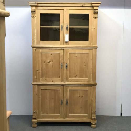 Large Antique Pine Stacking/portable Campaign Cupboard