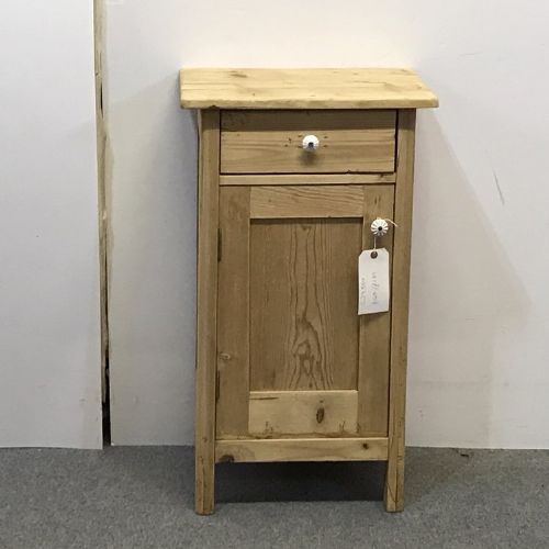 Charming Little Old Pine Bedside Cupboard