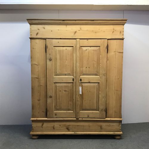 Very Deep 19th Century Pine Double Wardrobe (Dismantles)
