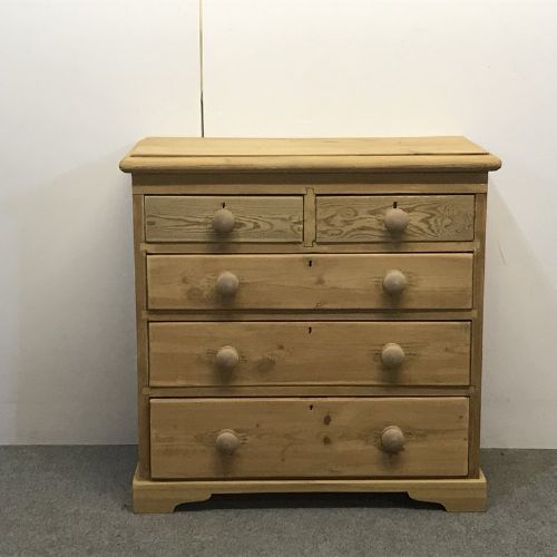 Edwardian English Pine Chest of Drawers