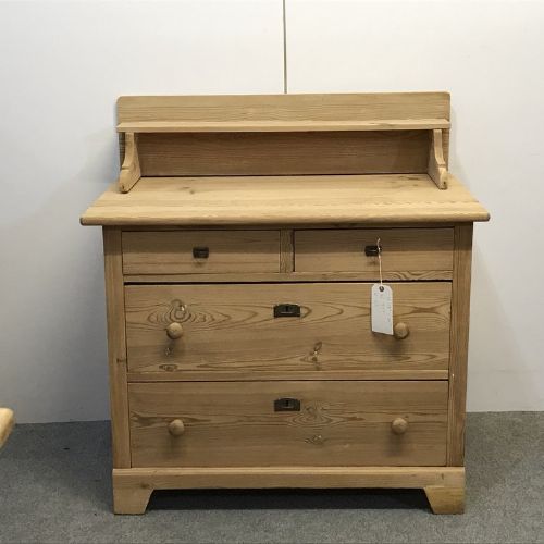Antique Pine Chest of Drawers with Display Stand