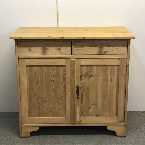 Old Pine Cupboard - 2 Drawers Over 2 Doors