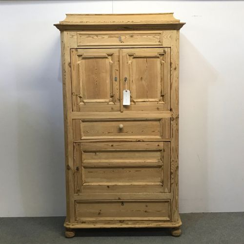 Antique Danish Pine Bachelors Cabinet