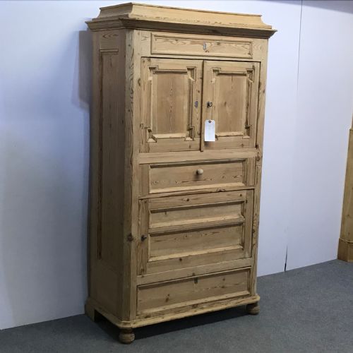 fig 1. ANTIQUE DANISH PINE BACHELORS CABINET