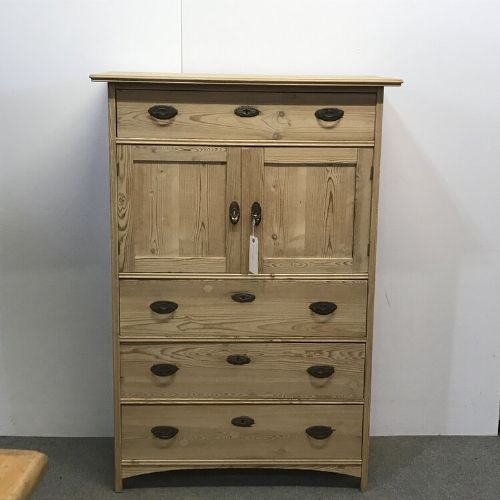 Antique Pine Office Bank of Drawers