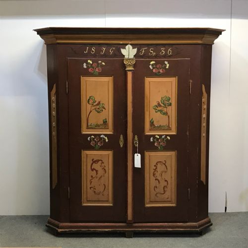 Early 1800'S Painted German Armoire (Dismantles)