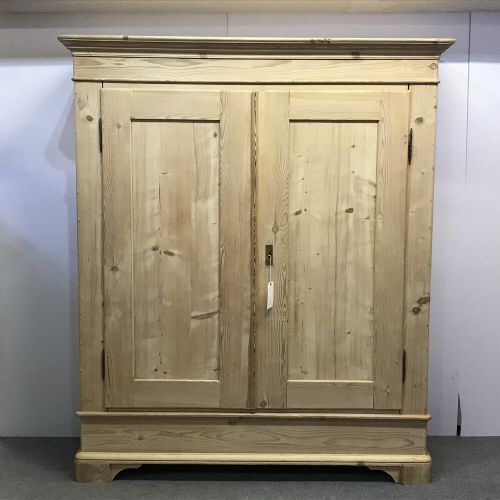Very Large French Antique Pine Wardrobe (Dismantles)