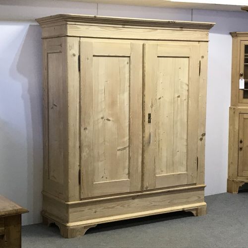fig 1. VERY LARGE FRENCH ANTIQUE PINE WARDROBE (DISMANTLES)