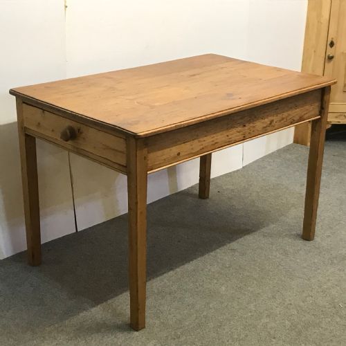 fig 1. SMALL OLD ENGLISH PINE KITCHEN TABLE WITH DRAWERS