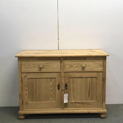 Antique Pine Country Kitchen Cupboard with Pull Out Breadboard