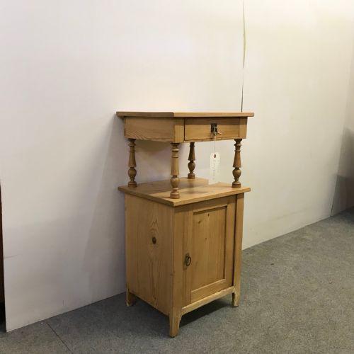 fig 1. ANTIQUE PINE BEDSIDE CABINET