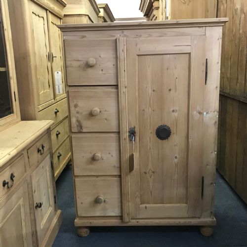 Antique Pine Food Larder Cupboard