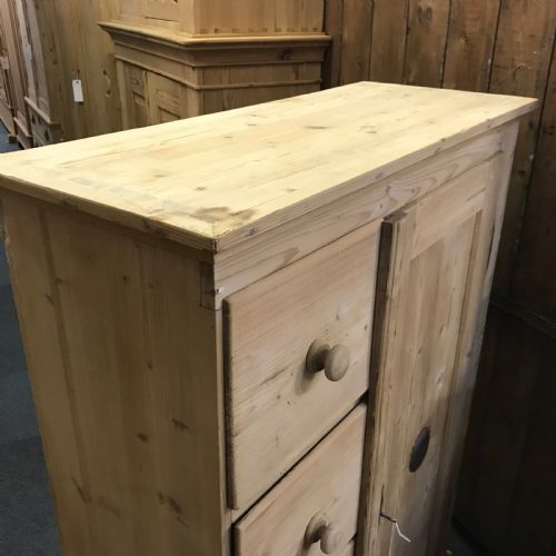 fig 2. ANTIQUE PINE FOOD LARDER CUPBOARD