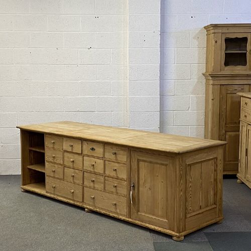 Very Large Antique Pine Shop Counter