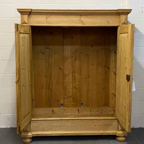 fig 1. ANTIQUE PINE DOUBLE WARDROBE (DISMANTLES)