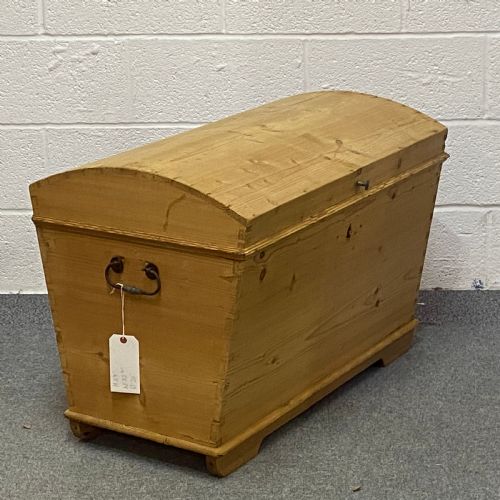 fig 1. ANTIQUE PINE DOME TOP CHEST