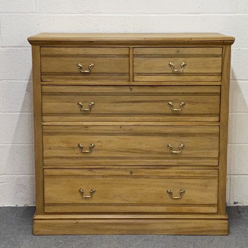 Very Large Satin Walnut Chest of Drawers C.1915