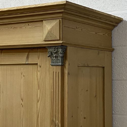 fig 1. ANTIQUE CONTINENTAL PINE DOUBLE WARDROBE (DISMANTLES)