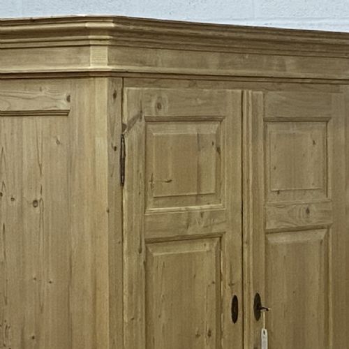 fig 1. French Antique Pine Double Wardrobe