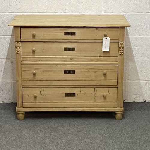 Old Pine Chest of Drawers with Locks