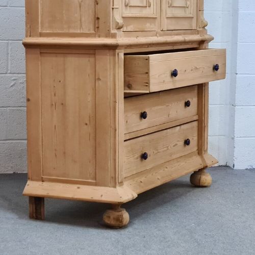 fig 2. Large Antique Pine Dutch Linen Press